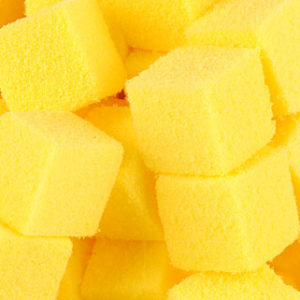 mini cube mousse jaune