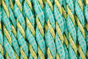 cordelette bicolore turquoise