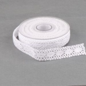 ruban dentelle 25mm blanc