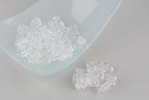 Cristaux d'eau transparents