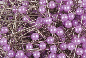 épingle perle 6mm lilas
