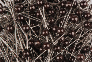 épingle perle 6mm chocolat