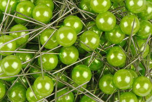 epingle perle 10mm vert pomme