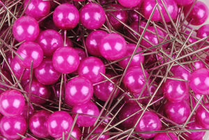 epingle perle 10mm fushia