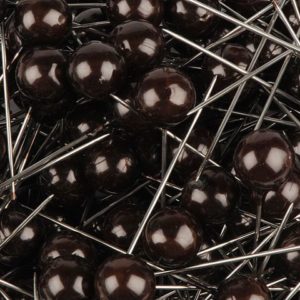 epingle perle 10mm chocolat