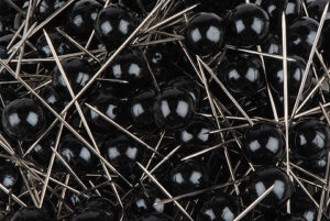 epingle perle 10mm noir