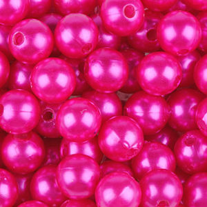 perle 10 mm fushia