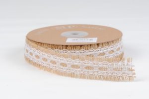 ruban jute/dentelle 25mm