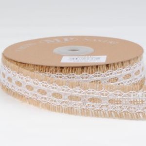 ruban jute/dentelle 25mm