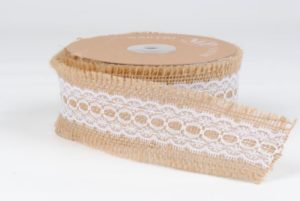 ruban jute / dentelle 50mm