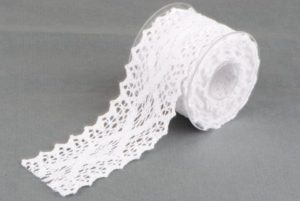 Ruban dentelle 65mm blanc