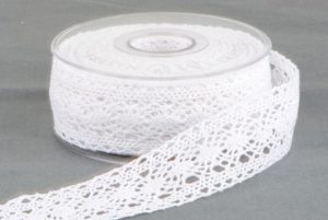 ruban dentelle 40 mm blanc
