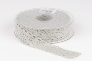 ruban dentelle 25mm gris clair