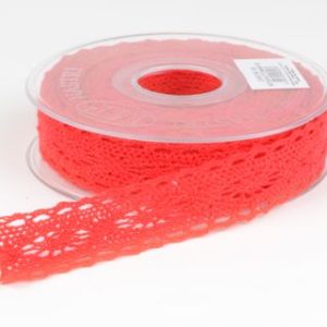 ruban dentelle 25 mm rouge