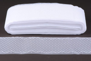tulle 10cm plumetis blanc
