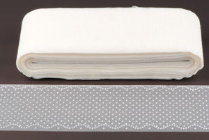 tulle 10 cm plumetis ivoire