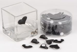 coeur autocollant noir