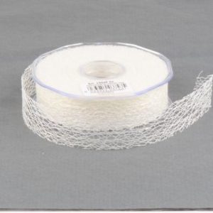 ruban fibre 30 mm ivoire