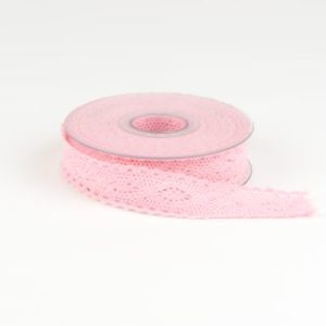 ruban dentelle rose 25mm