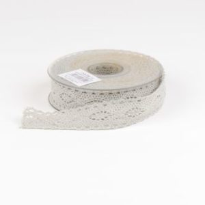 ruban dentelle 25mm gris