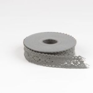 ruban dentelle gris anthracite 25mm